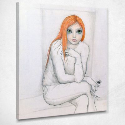 Trasposizione Margaret Keane MKE118 quadro stampa su tela