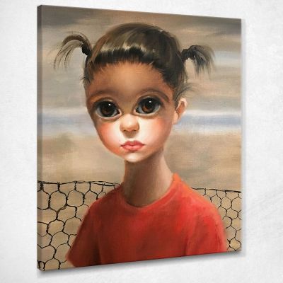 Senza Titolo Grandi Occhi Con I Codini Margaret Keane MKE119 quadro stampa su tela