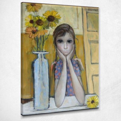 In Attesa Margaret Keane MKE120 quadro stampa su tela