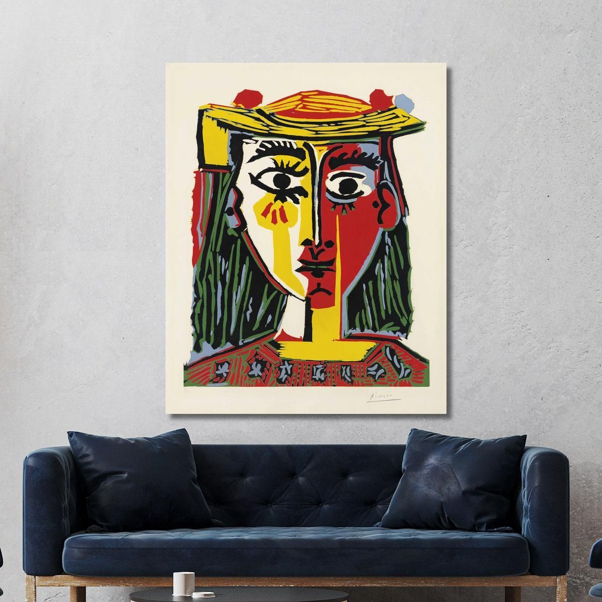 Bust Of A Woman With A Hat Pablo Picasso canvas print