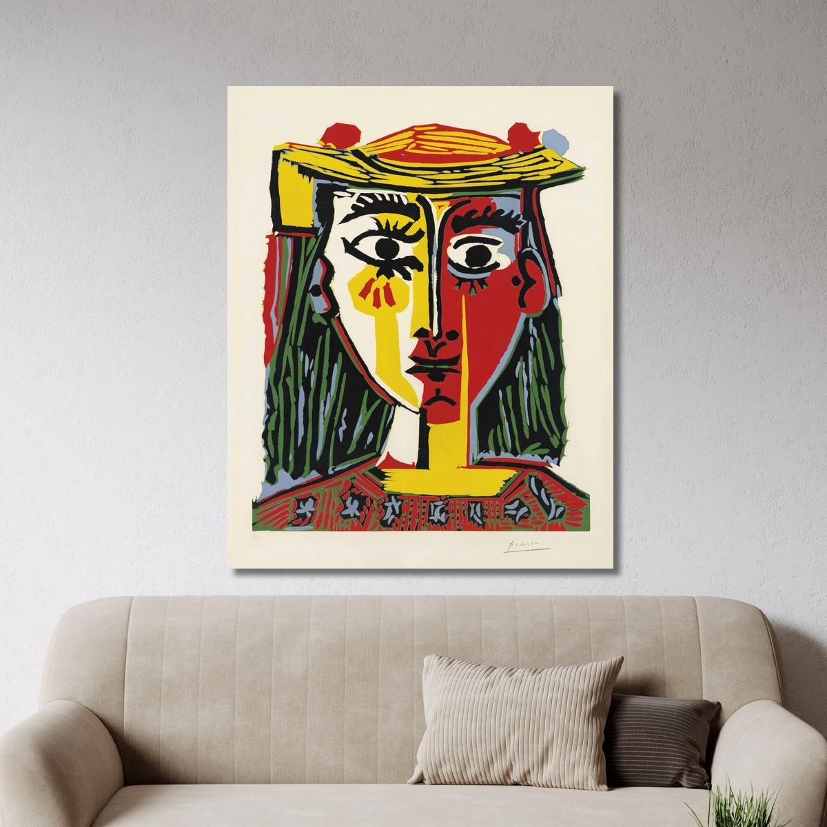 Pablo Picasso、BUSTE DE FEMME AU CHAPEAU Buste de femme au chapeau bleu | Musée Picasso Paris