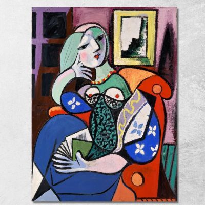 Donna Con Libro Pablo Picasso ppc30 quadro stampa su tela