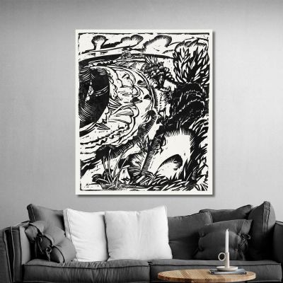 Paesaggio Di Dune Con Una Baia Curva Ernst Ludwig Kirchner elk30 quadro stampa su tela