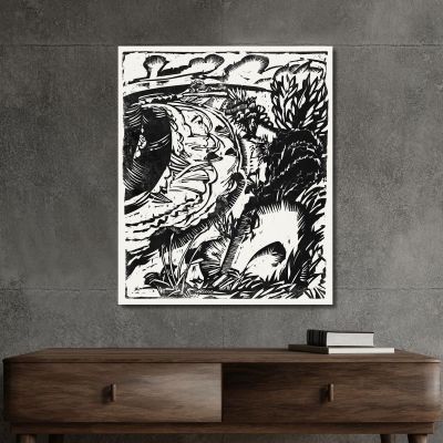 Paesaggio Di Dune Con Una Baia Curva Ernst Ludwig Kirchner elk30 quadro stampa su tela