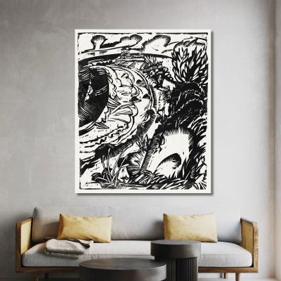 Paesaggio Di Dune Con Una Baia Curva Ernst Ludwig Kirchner elk30 quadro stampa su tela