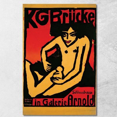 Manifesto Per La Mostra Del Gruppo Di Artisti Die Brucke Ernst Ludwig Kirchner elk33 quadro stampa su tela