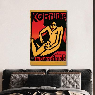 Manifesto Per La Mostra Del Gruppo Di Artisti Die Brucke Ernst Ludwig Kirchner elk33 quadro stampa su tela