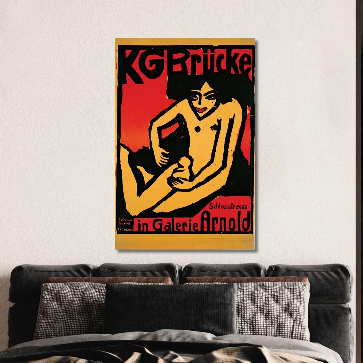 Manifesto Per La Mostra Del Gruppo Di Artisti Die Brucke Ernst Ludwig Kirchner elk33 quadro stampa su tela
