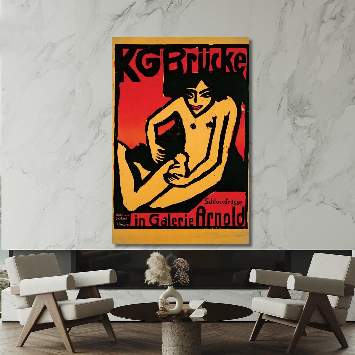 Manifesto Per La Mostra Del Gruppo Di Artisti Die Brucke Ernst Ludwig Kirchner elk33 quadro stampa su tela