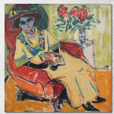 Ritratto Dodo Ernst Ludwig Kirchner elk102 quadro stampa su tela