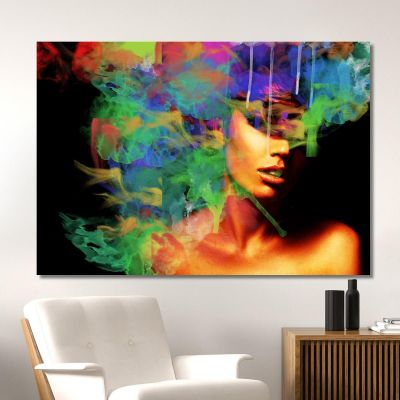Quadro Astratto Capelli Di Donna abs12 quadro stampa su tela