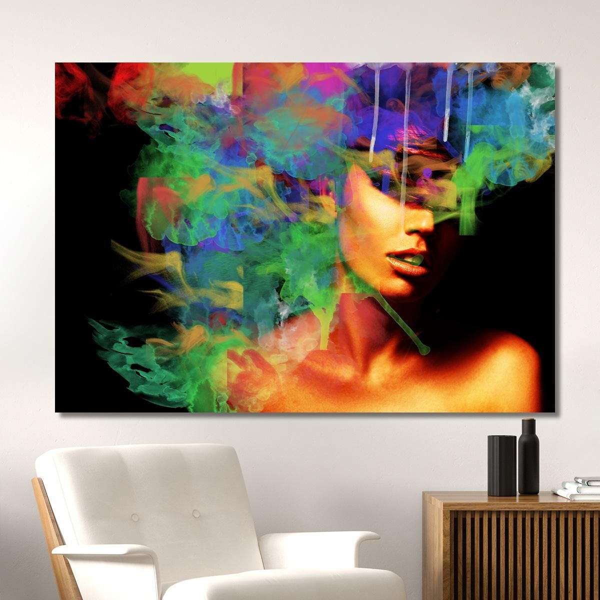 Quadro Astratto Capelli Di Donna abs12 quadro stampa su tela