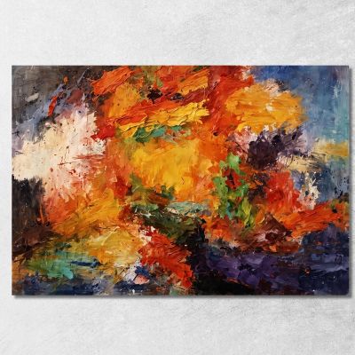 Quadro Astratto Con Pennellate Di Colori Intensi abs18 quadro stampa su tela