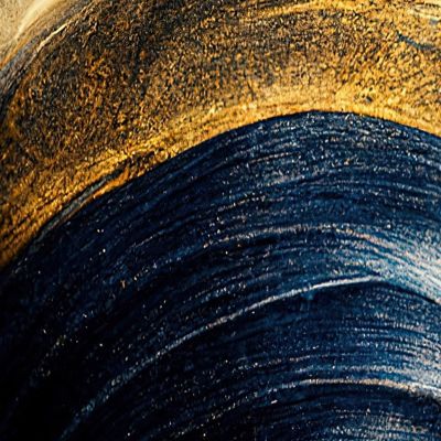 Quadro Astratto In Oro E Blu Con Texture Ondulate abs46 quadro stampa su tela