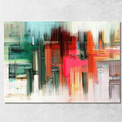 Quadro Astratto Multicolore Con Pennellate Moderne abs57 quadro stampa su tela