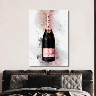 Quadro Moderno Champagne Astratto Moet Et Chandon Sfumature Rosa chm4 quadro stampa su tela