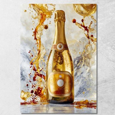 Quadro Moderno Champagne Dorata Lussuosa Vitalità chm14 quadro stampa su tela