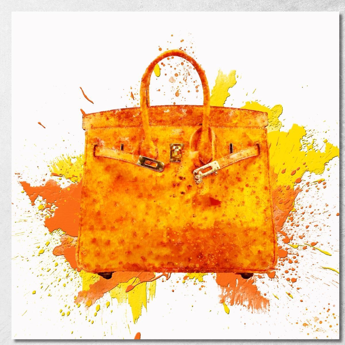 Quadro Borsa Arancione Stile Arte Moderna Fashion fsn5 quadro stampa su tela Quadro Borsa Arancione Stile Arte Moderna Fashion fsn5 quadro stampa su tela