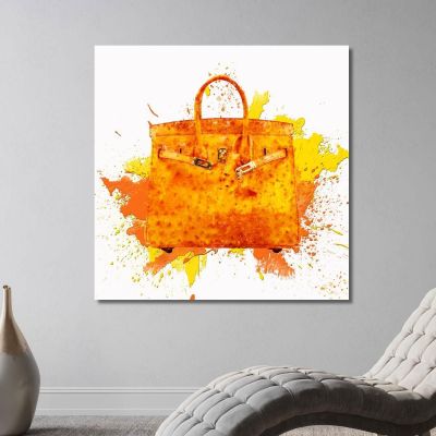 Quadro Borsa Arancione Stile Arte Moderna Fashion fsn5 quadro stampa su tela Quadro Borsa Arancione Stile Arte Moderna Fashion fsn5 quadro stampa su tela