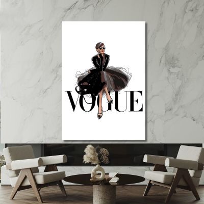 Fashion Illustration Woman Vogue Painting Fashion, fsn47 canvas print