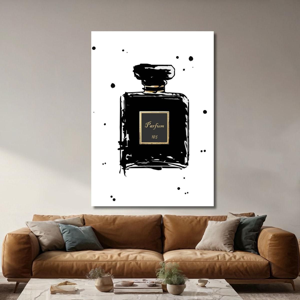 Quadro Profumo Nero Stile Minimal Chic Fashion fsn70 quadro stampa su tela