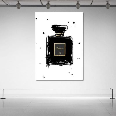 Quadro Profumo Nero Stile Minimal Chic Fashion fsn70 quadro stampa su tela