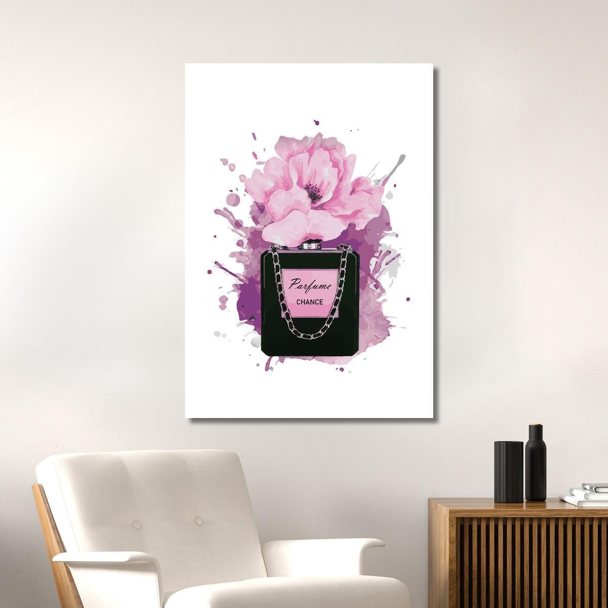 Quadro Profumo Rosa Con Fiore Viola Elegante Fashion fsn71 quadro stampa su tela