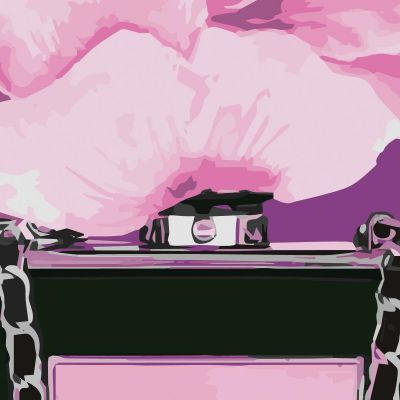 Quadro Profumo Rosa Con Fiore Viola Elegante Fashion fsn71 quadro stampa su tela