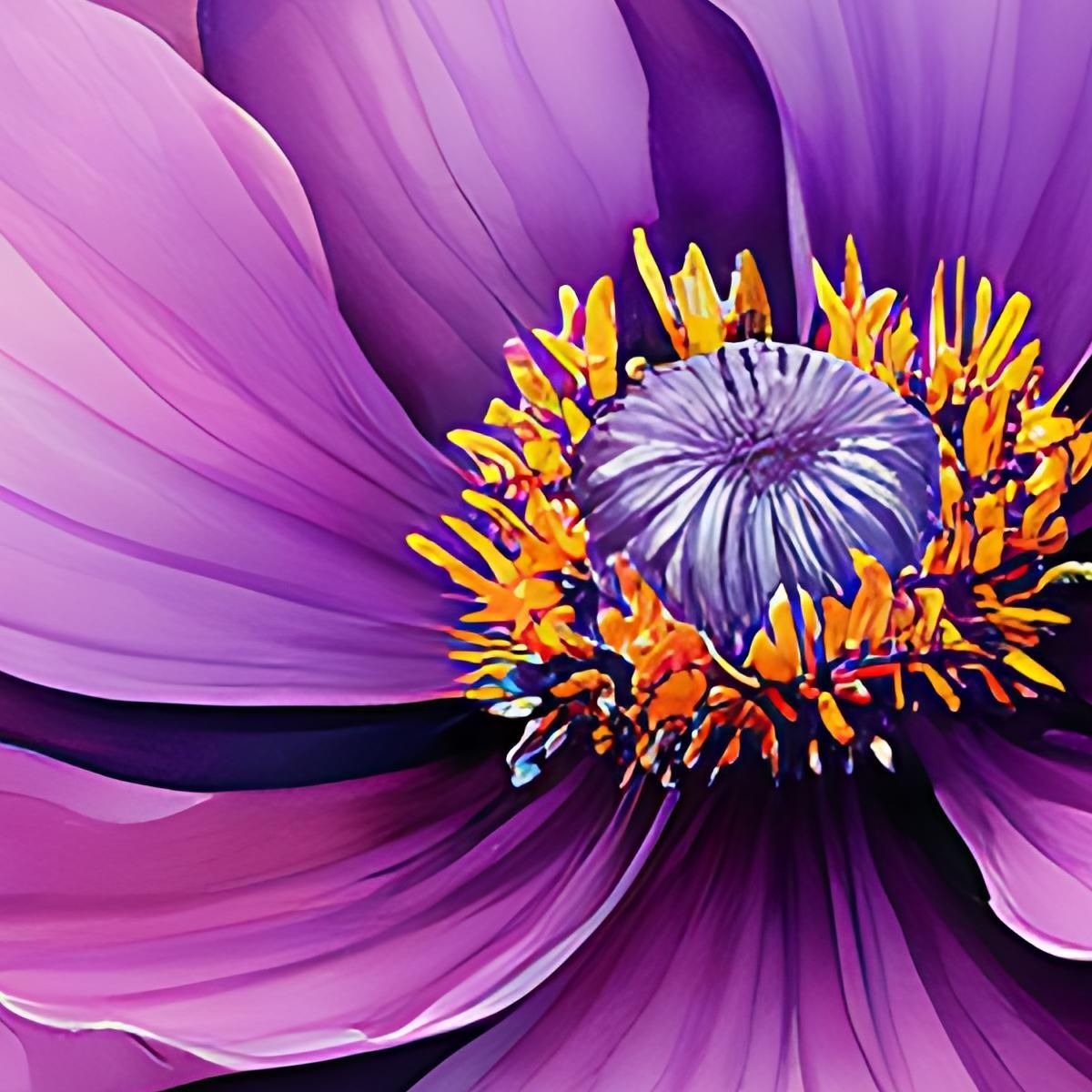 Quadro Acquerello Fiore Viola Quadro Moderno Fiori Astratti flp1 quadro stampa su tela