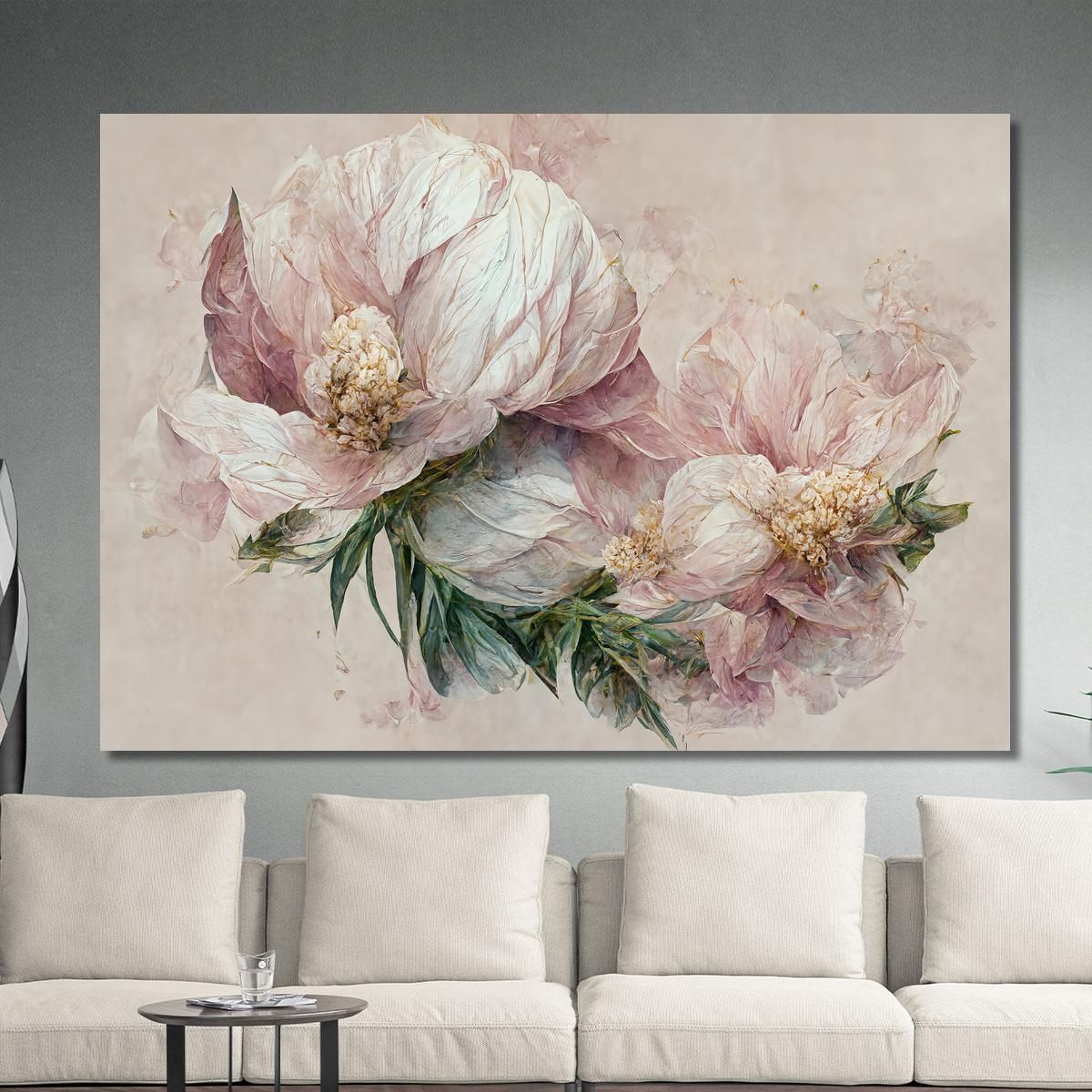 Quadro Artistico Floreale Stile Acquerello Con Fiori Delicati Quadro Moderno Fiori Astratti flp4 quadro stampa su tela