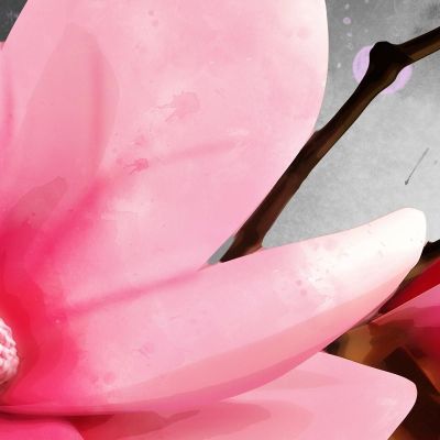 Quadro Fiore Rosa Sfondo Astratto Moderno Quadro Moderno Fiori Astratti flp15 quadro stampa su tela