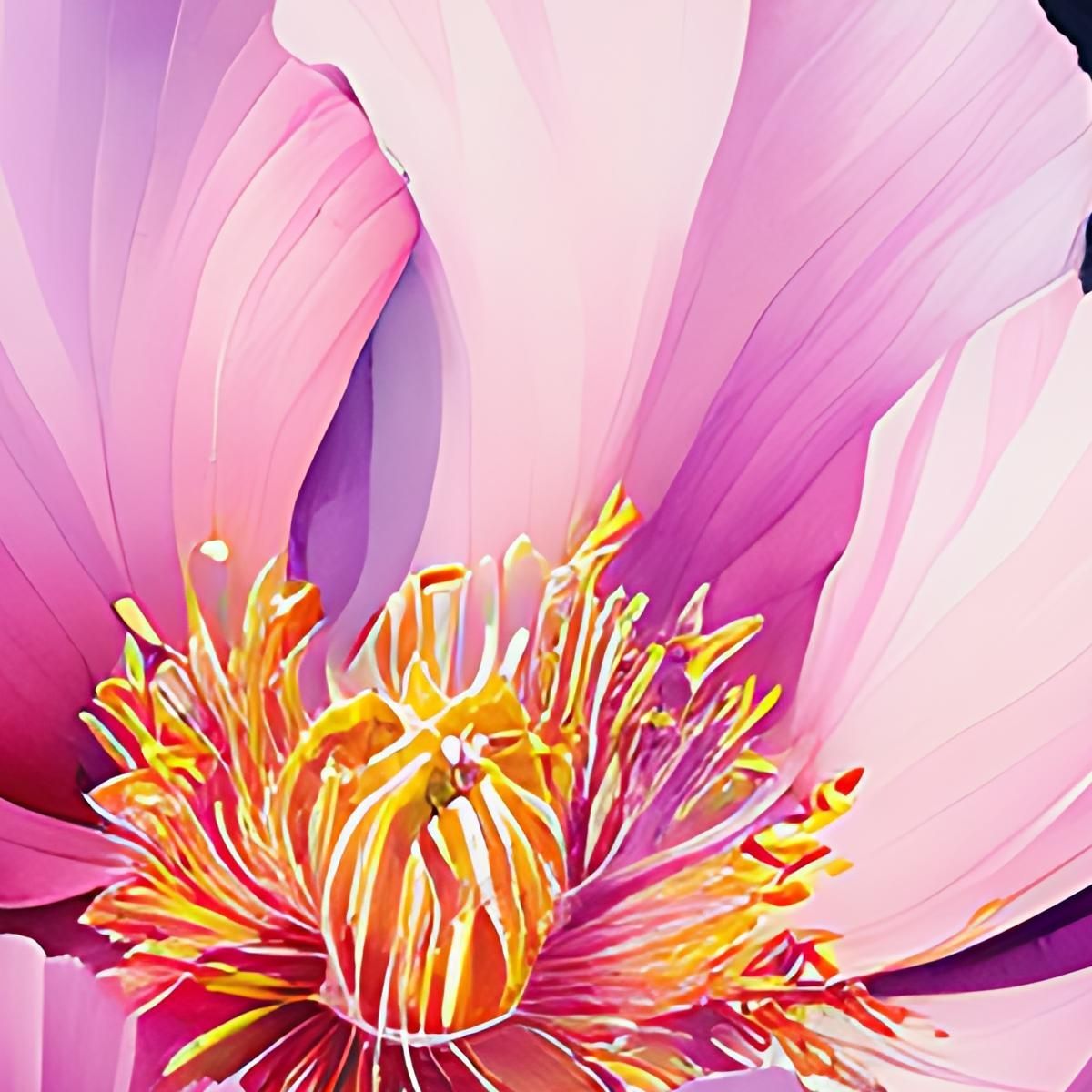 Quadro Fiore Viola Elegante Con Sfumature Pastello Quadro Moderno Fiori Astratti flp17 quadro stampa su tela