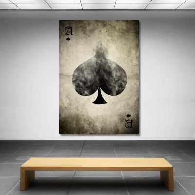 Cadre De Jeu De Cartes As De Pique , plc6 tableau impression sur toile