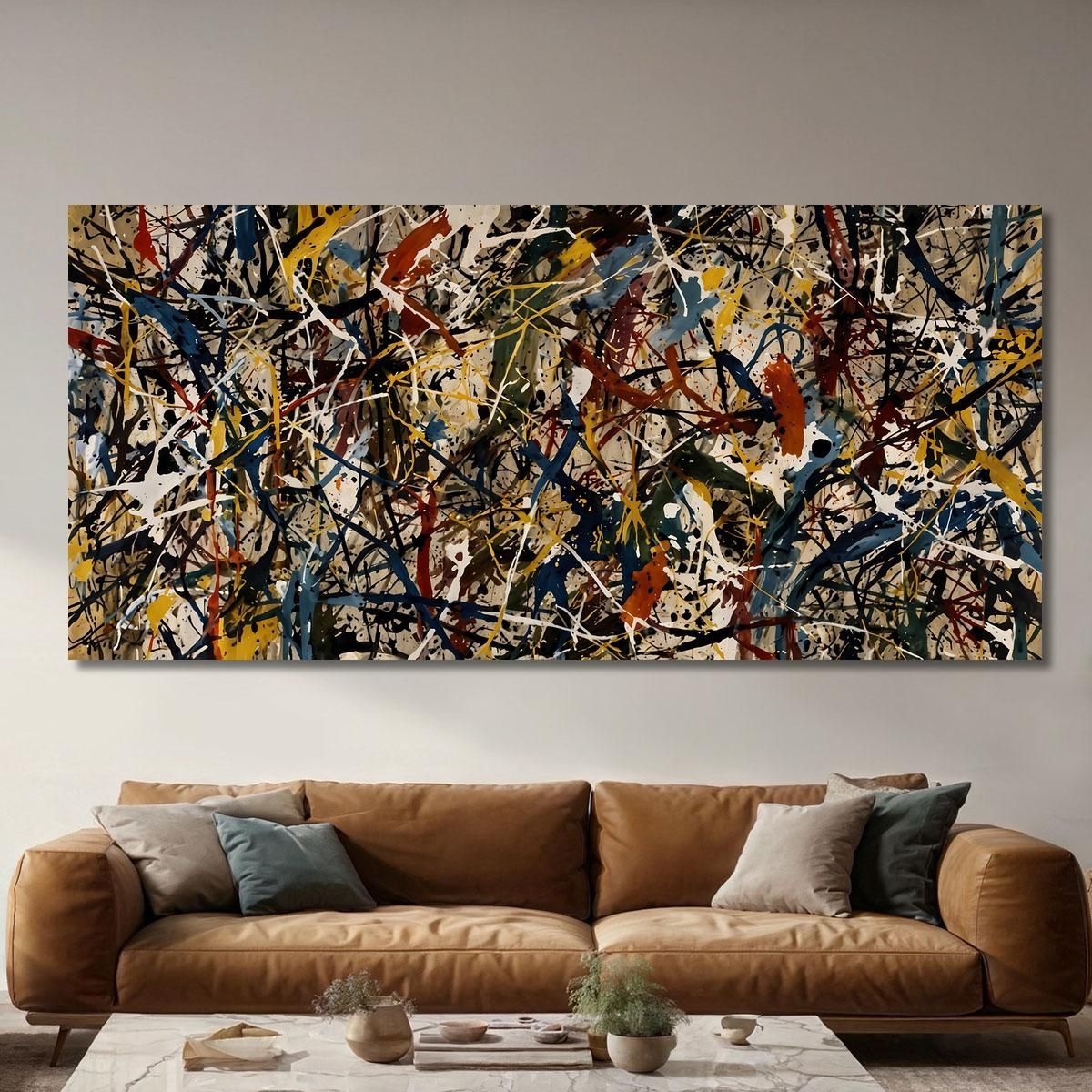 Convergence Inspired Work Jackson Pollock canvas print, image size:1200x1200