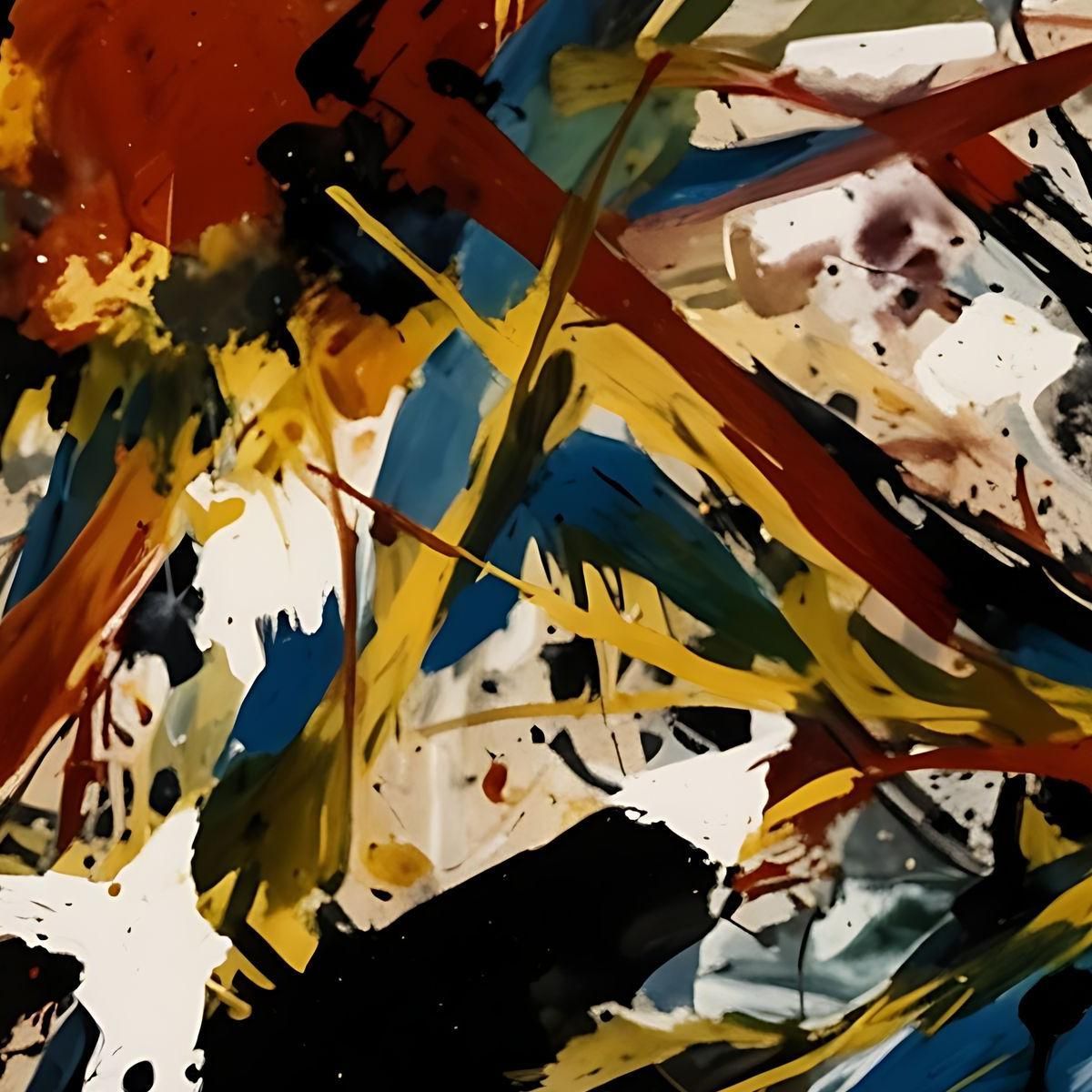 Dinamica Radiale Stile Jackson Pollock ijsp8 quadro stampa su tela
