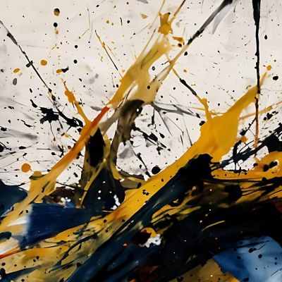 Espressione Liquida Stile Jackson Pollock ijsp13 quadro stampa su tela