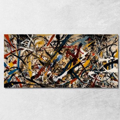 Vortice Di Colori Stile Jackson Pollock ijsp27 quadro stampa su tela
