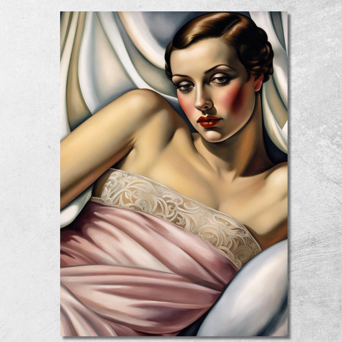 The Pink Shirt Reinterpretation Tamara de Lempicka canvas print
