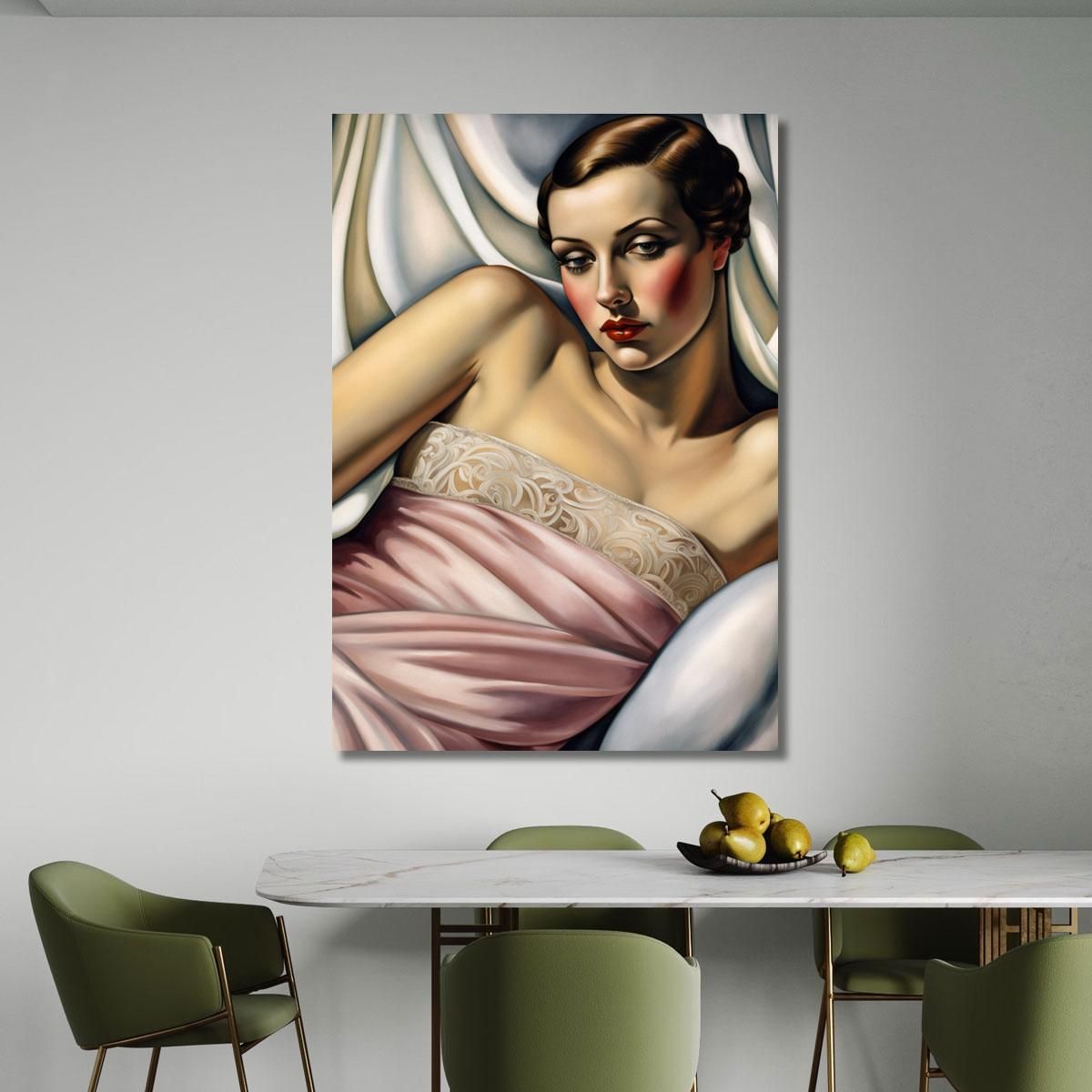 The Pink Shirt Reinterpretation Tamara de Lempicka canvas print