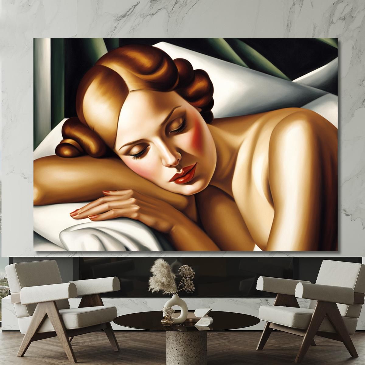 The Sleeper Inspired By Tamara de Lempicka canvas print