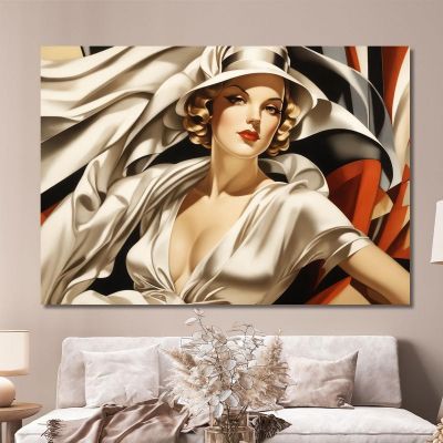 La Sirena Bianca Stile Tamara de Lempicka ilmt22 quadro stampa su tela