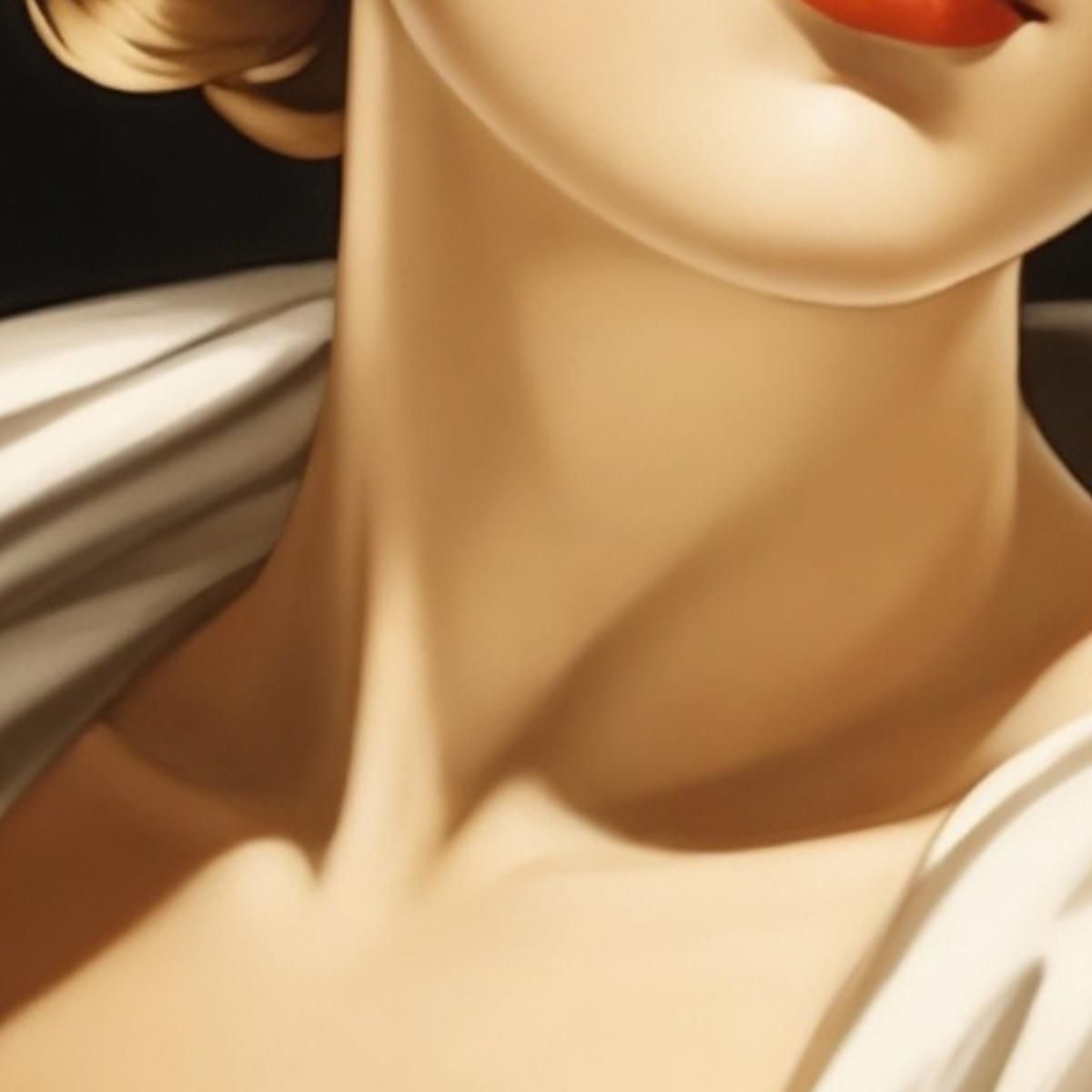 La Sirena Bianca Stile Tamara de Lempicka ilmt22 quadro stampa su tela