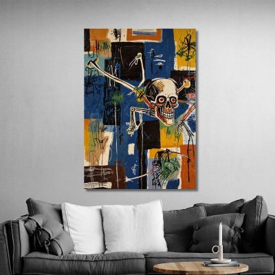 Caos Dislocado Reinterpretación Jean-Michel Basquiat, ibsq8 cuadro en lienzo