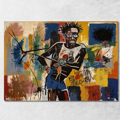 Pescatore Reinterpretazione Jean-Michel Basquiat ibsq11 quadro stampa su tela