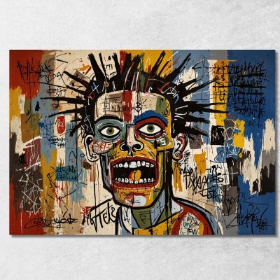 Neon Scream Style Jean-Michel Basquiat canvas print