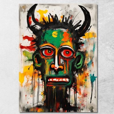 Spirito Ribelle Reinterpretazione Jean-Michel Basquiat ibsq20 quadro stampa su tela