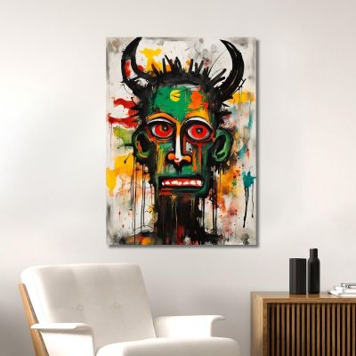 Spirito Ribelle Reinterpretazione Jean-Michel Basquiat ibsq20 quadro stampa su tela