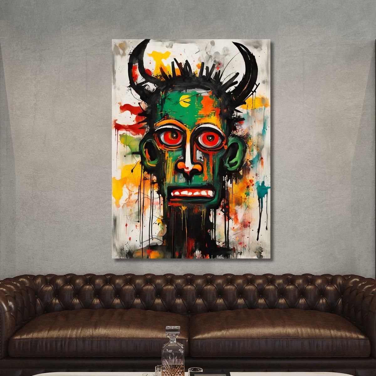 Spirito Ribelle Reinterpretazione Jean-Michel Basquiat ibsq20 quadro stampa su tela