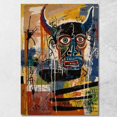Il Guardiano Cornuto Stile Jean-Michel Basquiat ibsq28 quadro stampa su tela