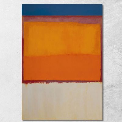 Blu Arancione E Bianco Ispirato A Mark Rothko irhk3 quadro stampa su tela